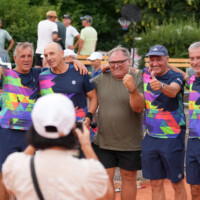 Der Ober-Mörler TC feiert die Meisterschaft, Herren 60 - Regionalliga Südwest - Ober-Mörler TC gegen TSG Backnang, Ober-Mörler, Ober-Mörler TC, 05.07.25